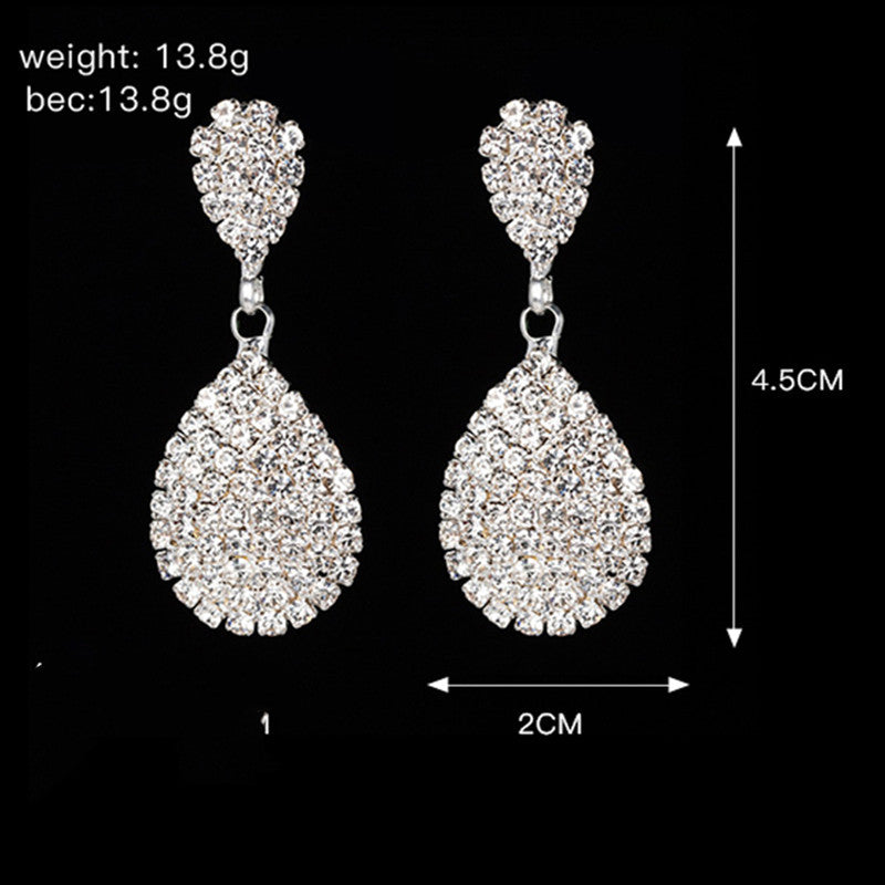 Dramatic Drop Pave’ Rhinestone Earrings