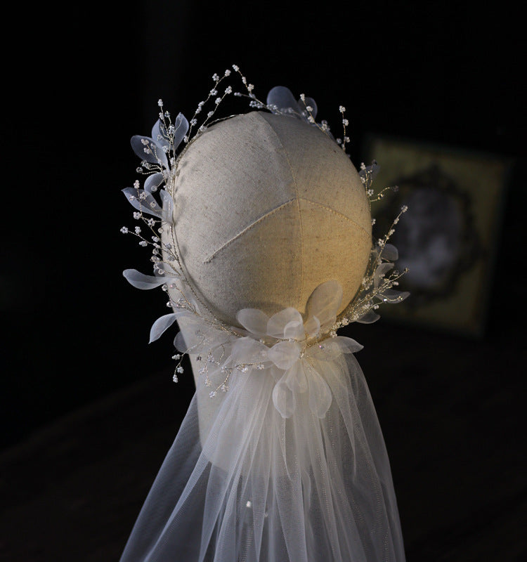 Bridal wreath veil wedding accessories