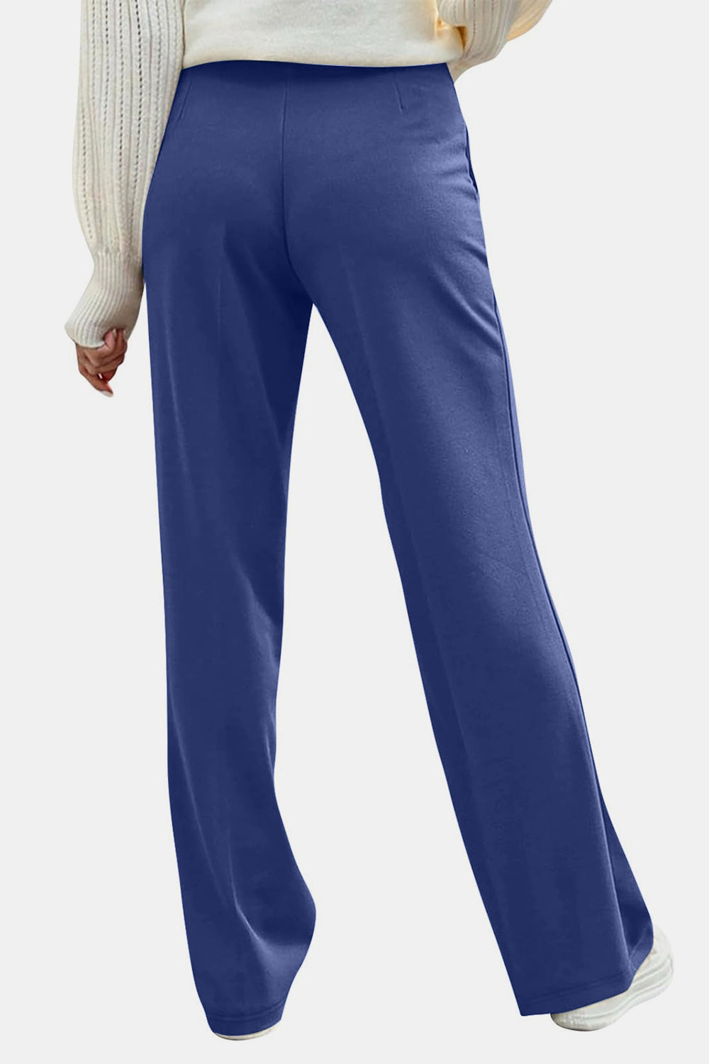 Decorative Side Button High Rise Pants