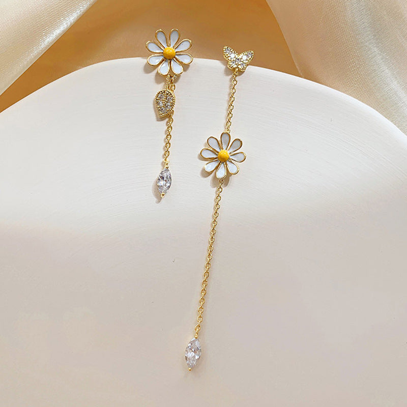 Long Uneven Tassel Earrings