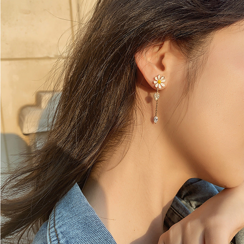 Long Uneven Tassel Earrings