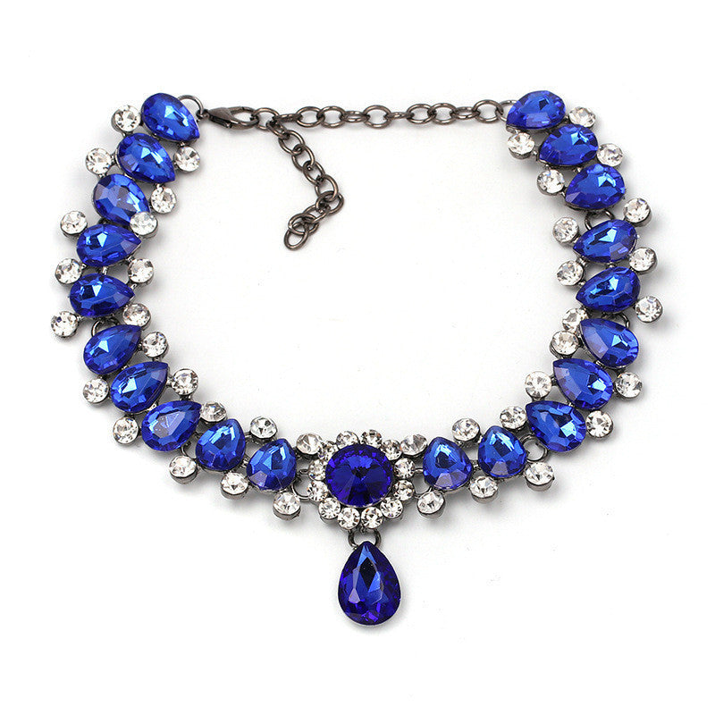 High-End Rhinestone Clavicle Necklace