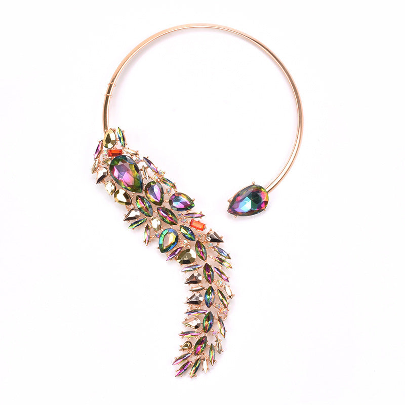 Colorful Wrap Around Drop Rhinestone Chokers