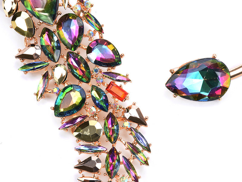 Colorful Wrap Around Drop Rhinestone Chokers