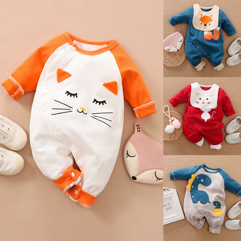 Orange Cat One Piece Footless PJs, Blue Fox, Blue dragon