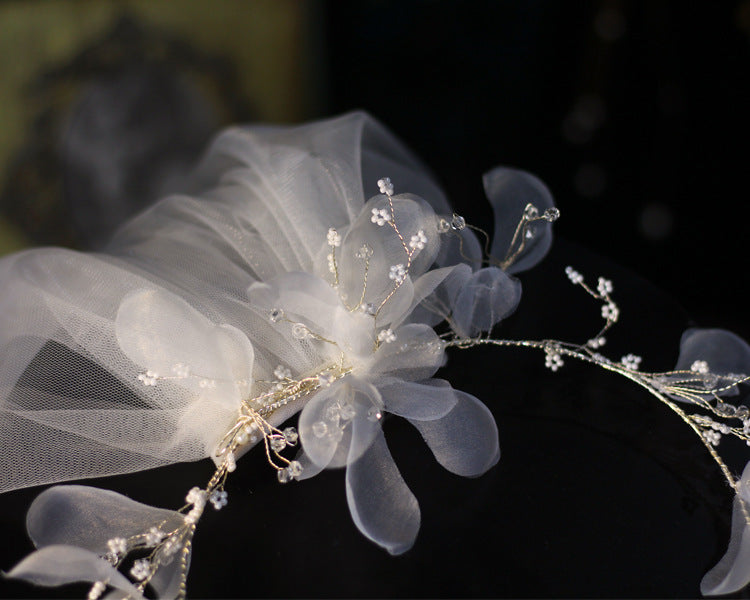 Bridal wreath veil wedding accessories