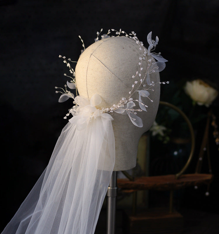 Bridal wreath veil wedding accessories