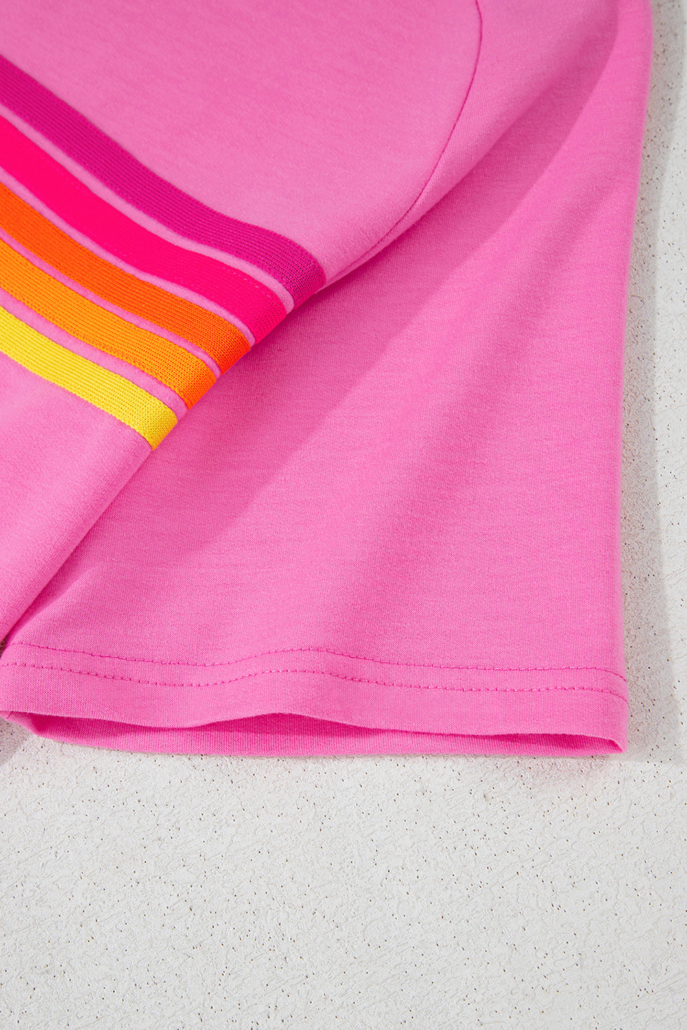 Bonbon Striped Front Casual Tee