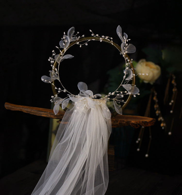 Bridal wreath veil wedding accessories