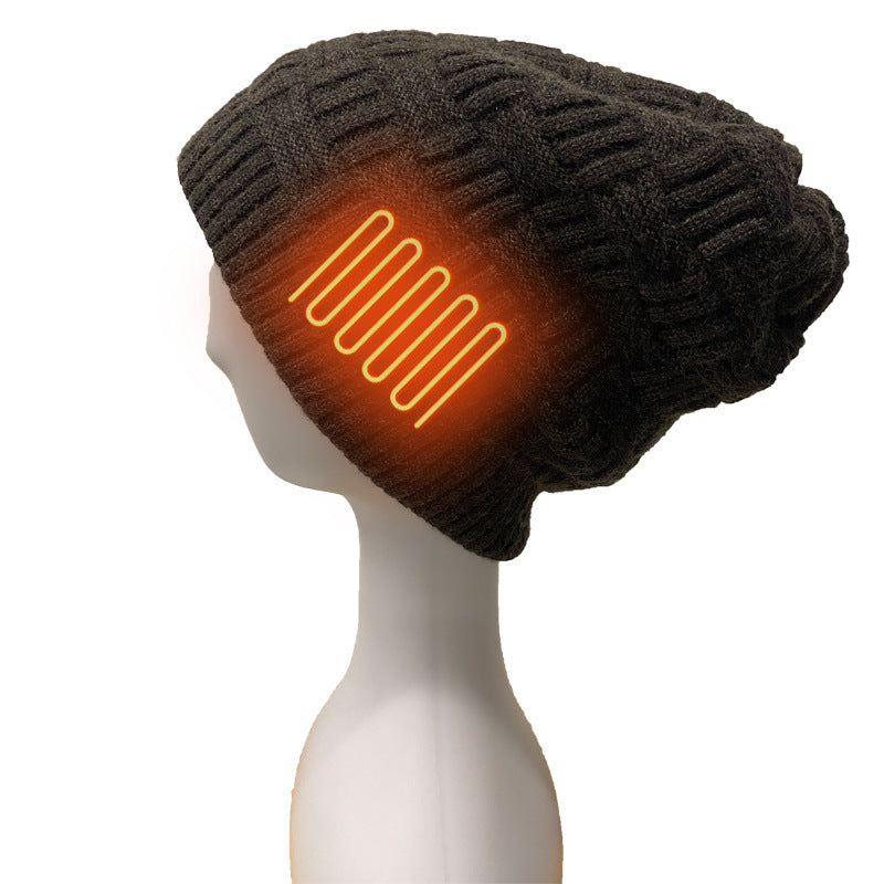 Unisex Knit USB Rechargeable Heating Hat