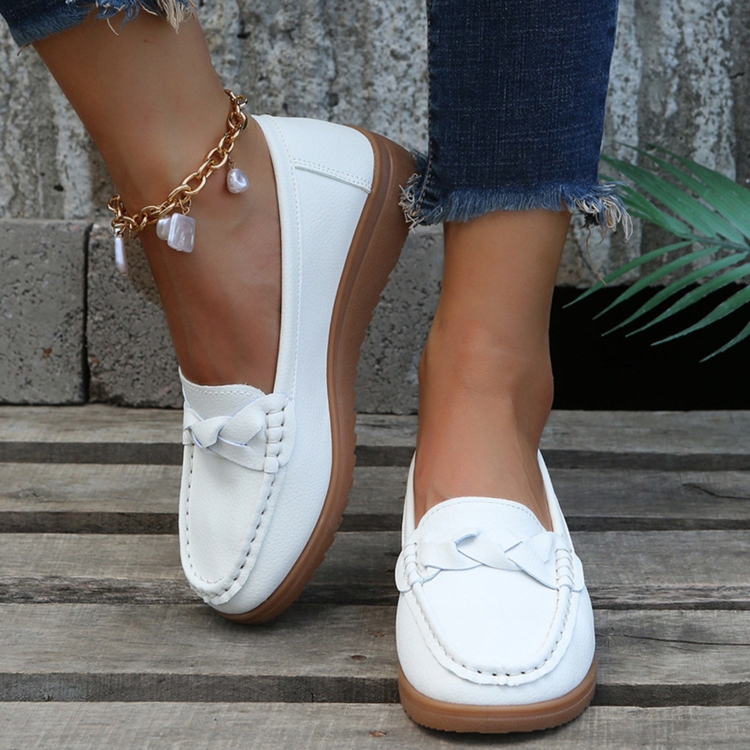Classic Casual Wedge Heel Loafers