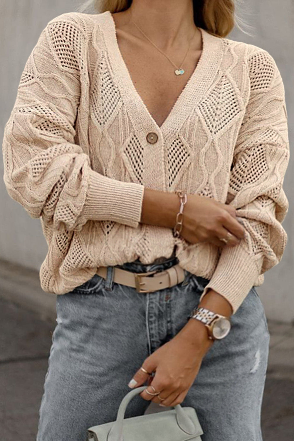 Apricot Plus Size Cardigan