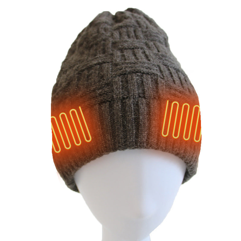 Unisex Knit USB Rechargeable Heating Hat
