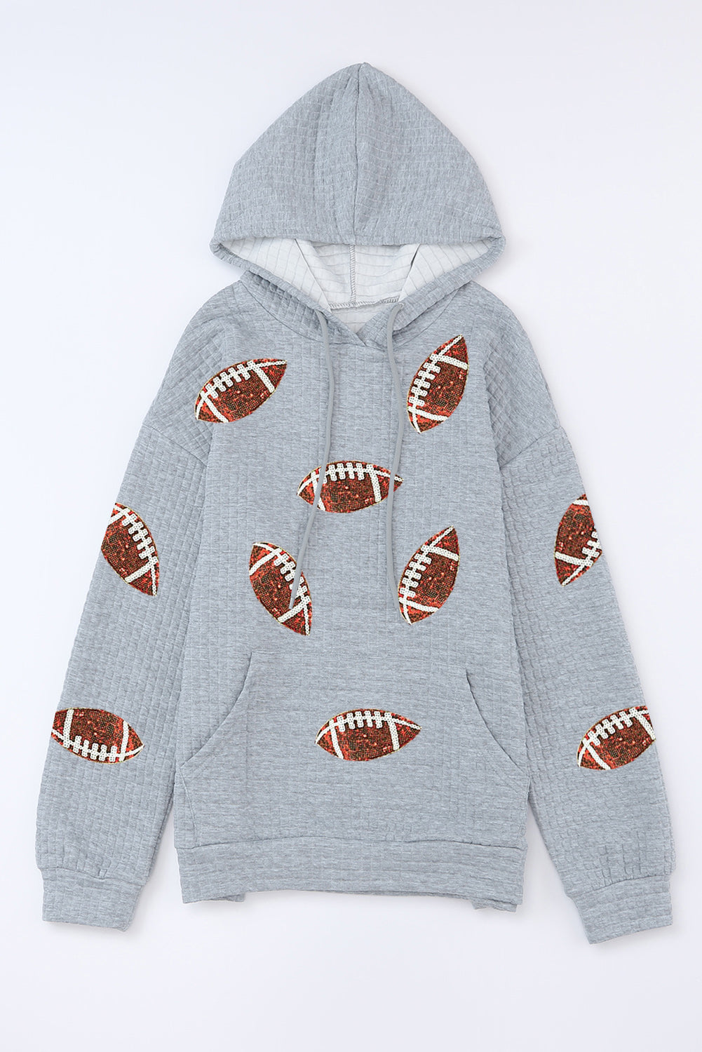 Grey Football Hoodie