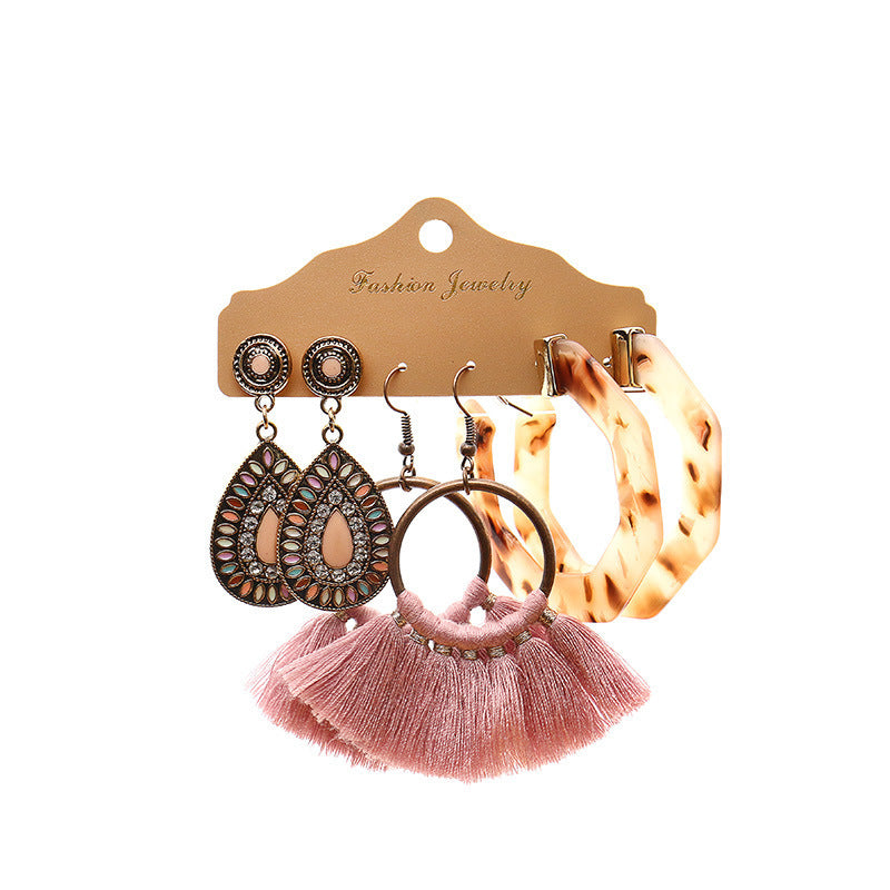 Fashion Tassel Earrings Exaggerated Personalized