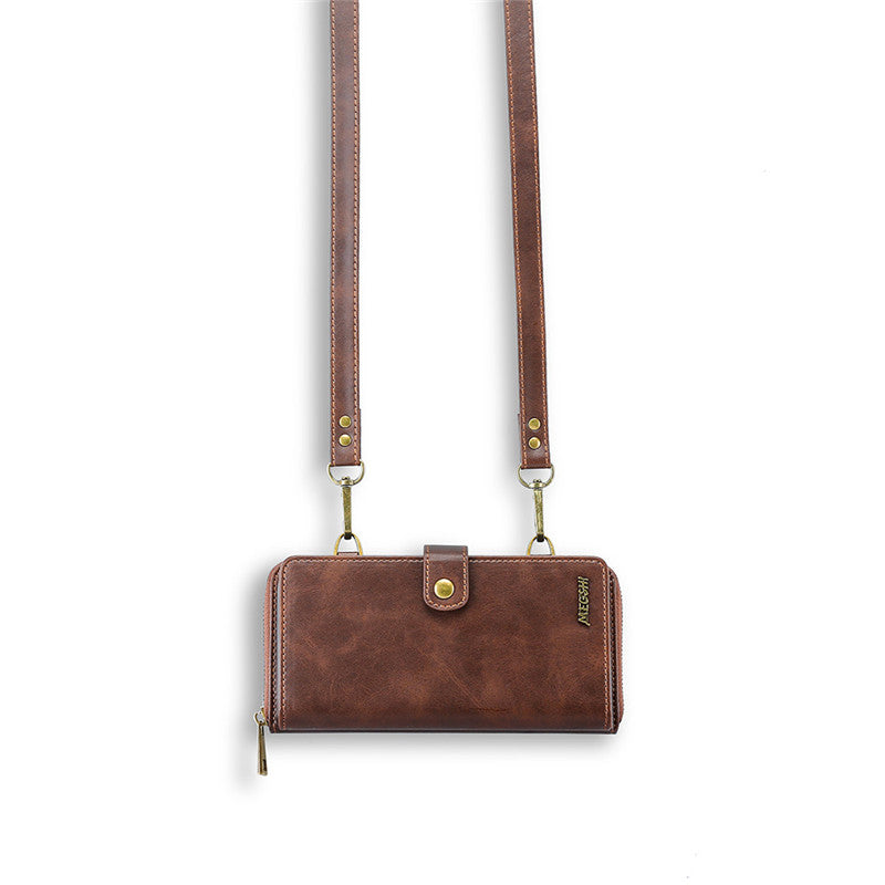 Wallet Phone Case with Shoulder Strap