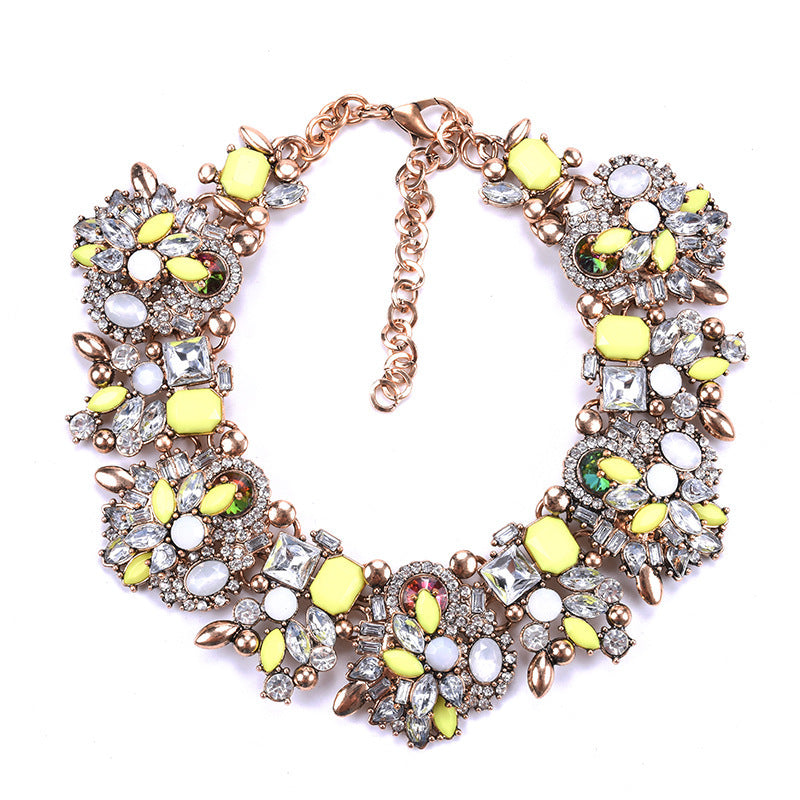 Women's Luxury Crystal Rhinestone Big Collar