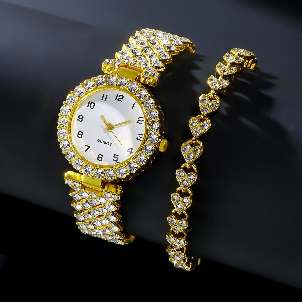 Lady's 2pcs Luxury Watch Set