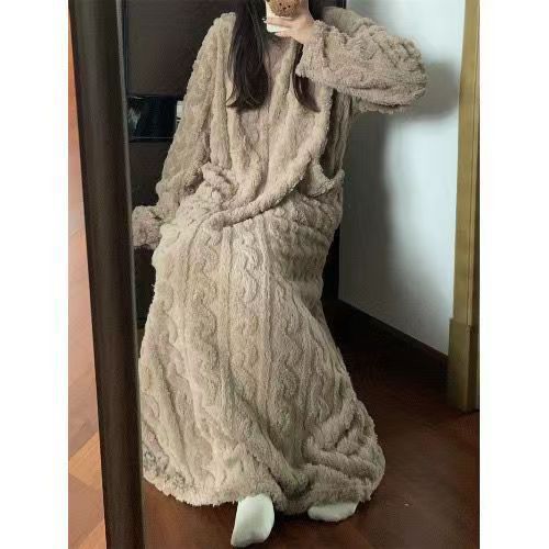 Winter Coral Fleece Robe