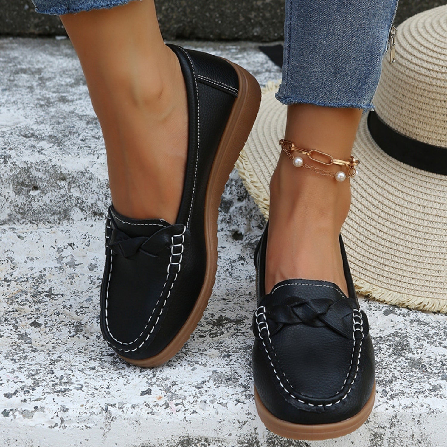 Classic Casual Wedge Heel Loafers