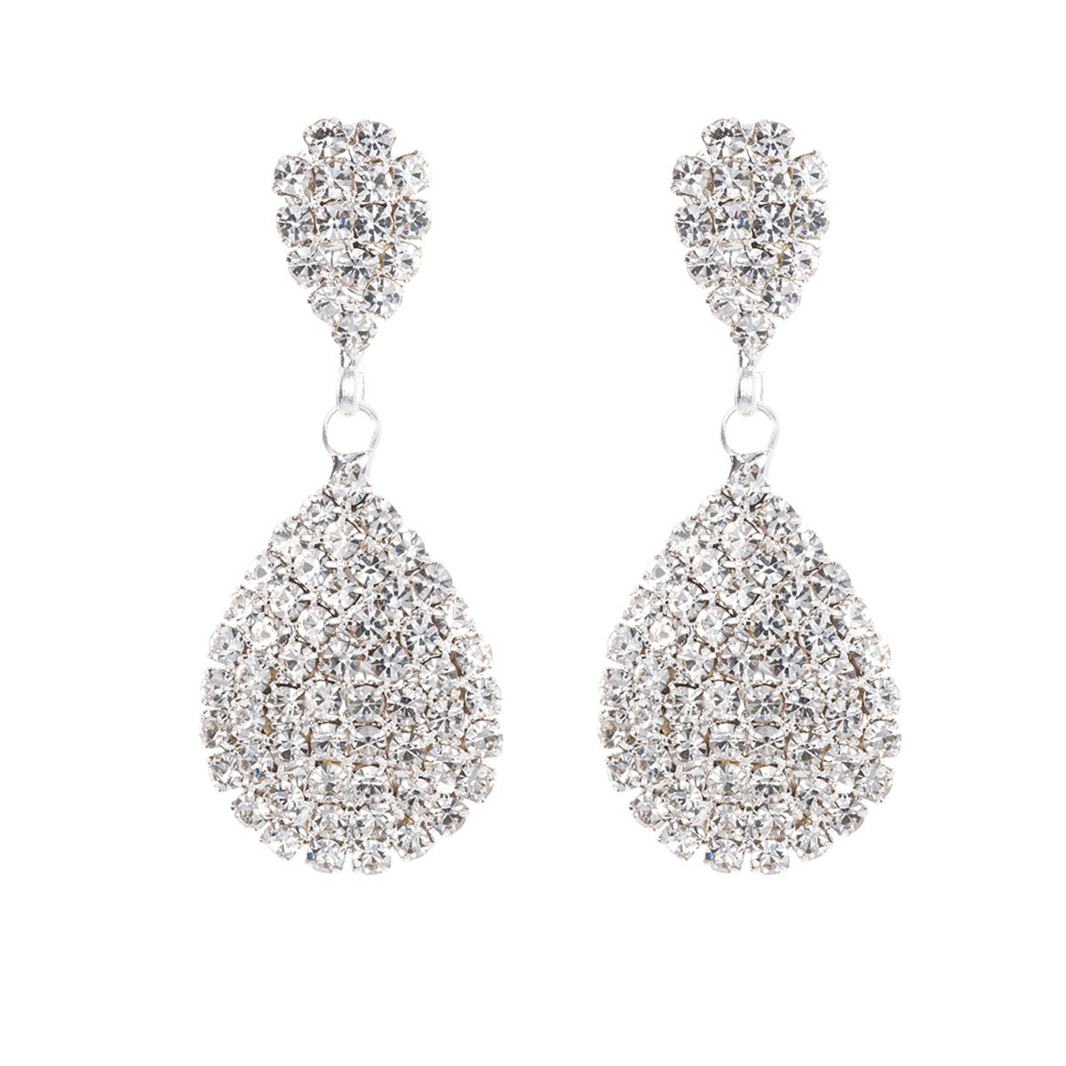 Dramatic Drop Pave’ Rhinestone Earrings