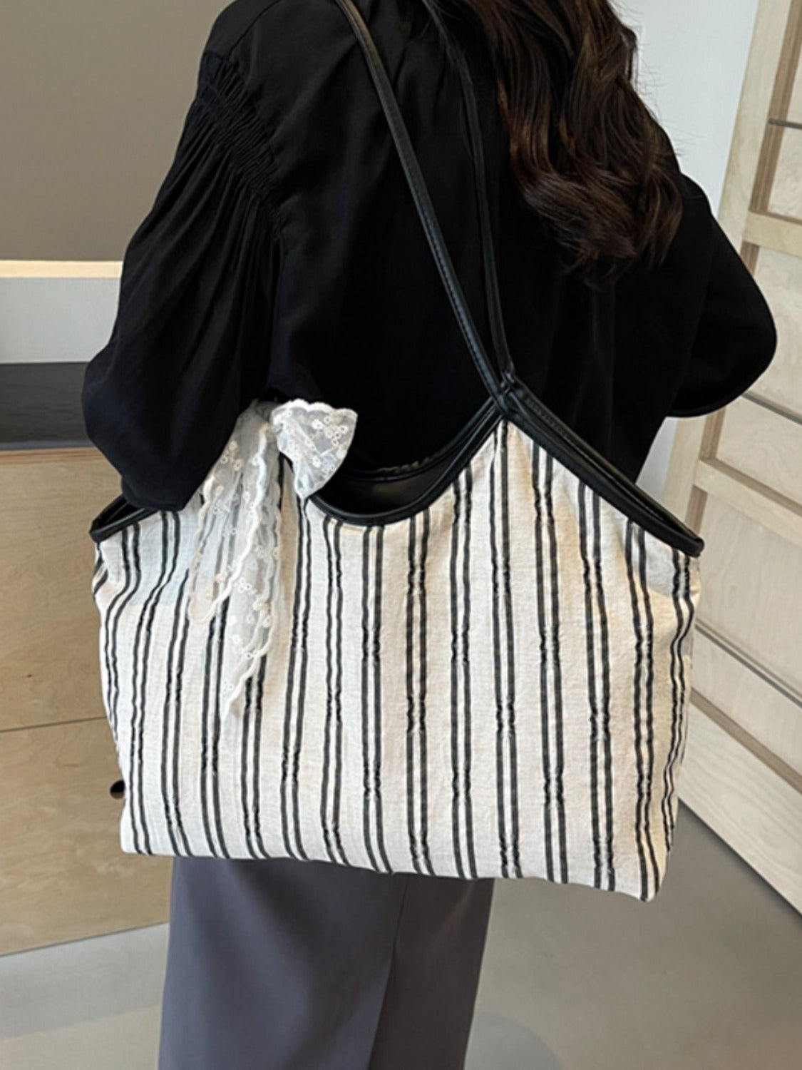 Striped Tote Bag