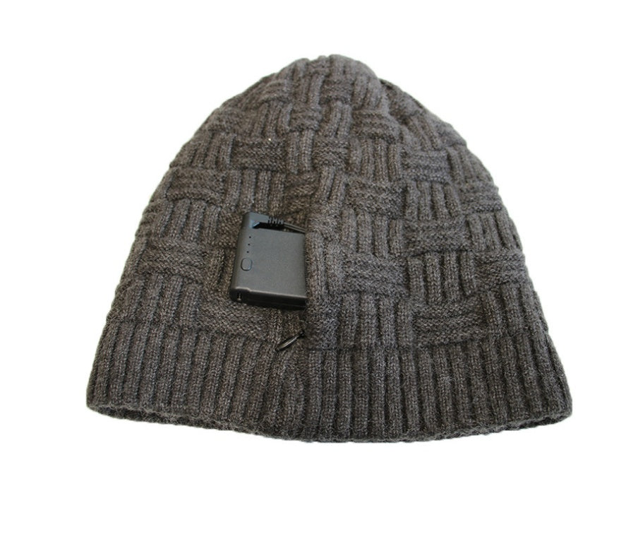 Unisex Knit USB Rechargeable Heating Hat