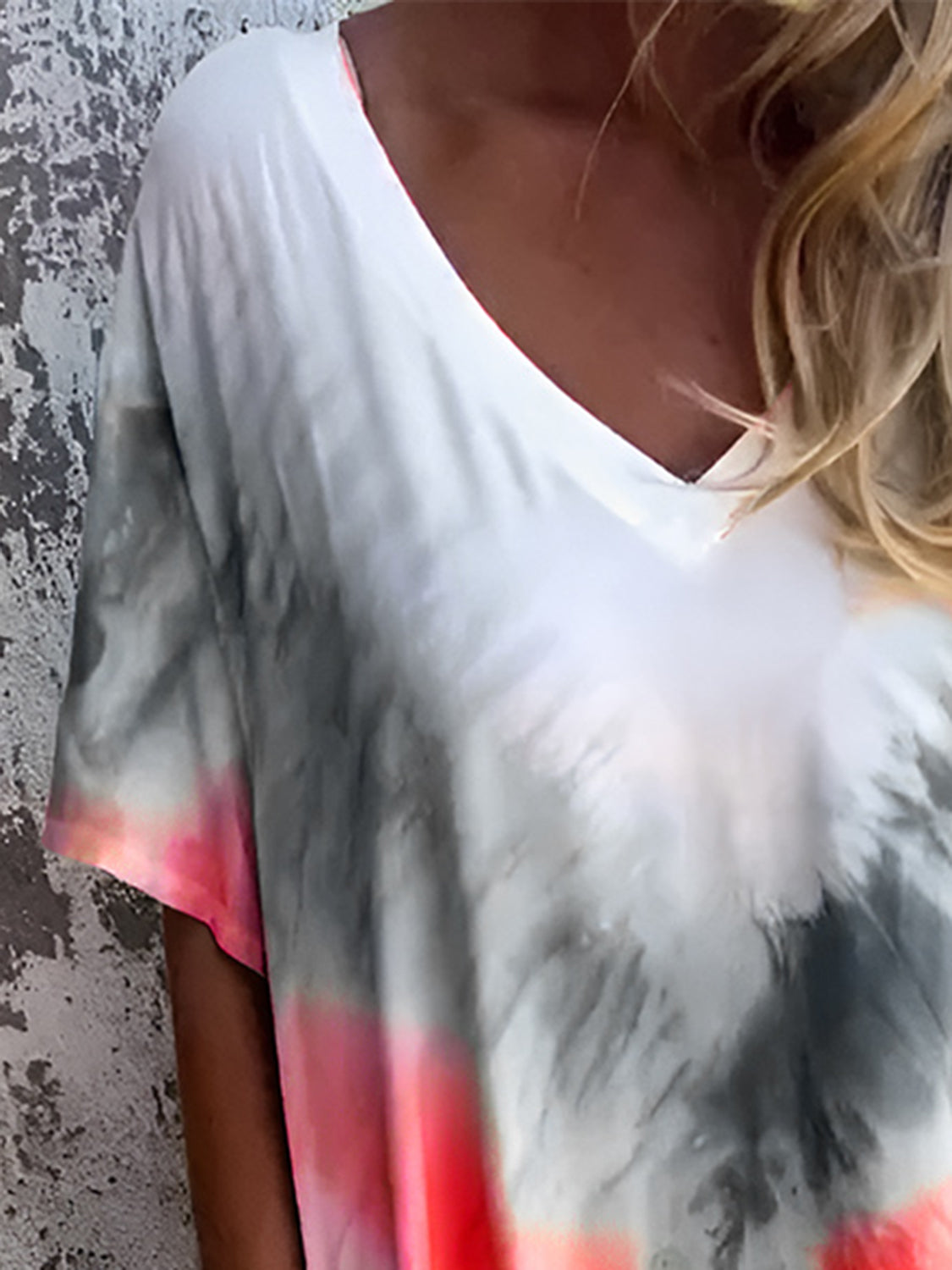 Tie-Dye Short Sleeve Lounge Maxi Dress
