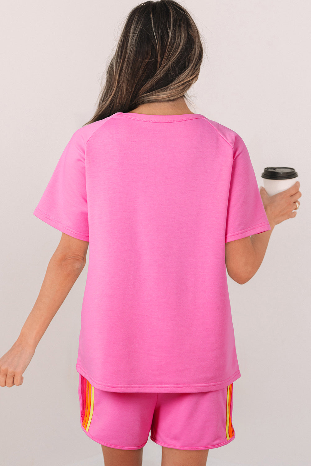 Bonbon Striped Front Casual Tee