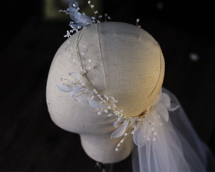 Bridal wreath veil wedding accessories