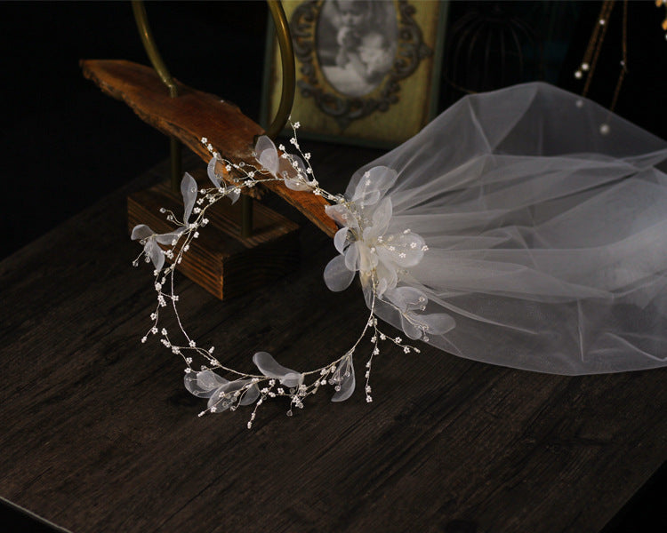 Bridal wreath veil wedding accessories