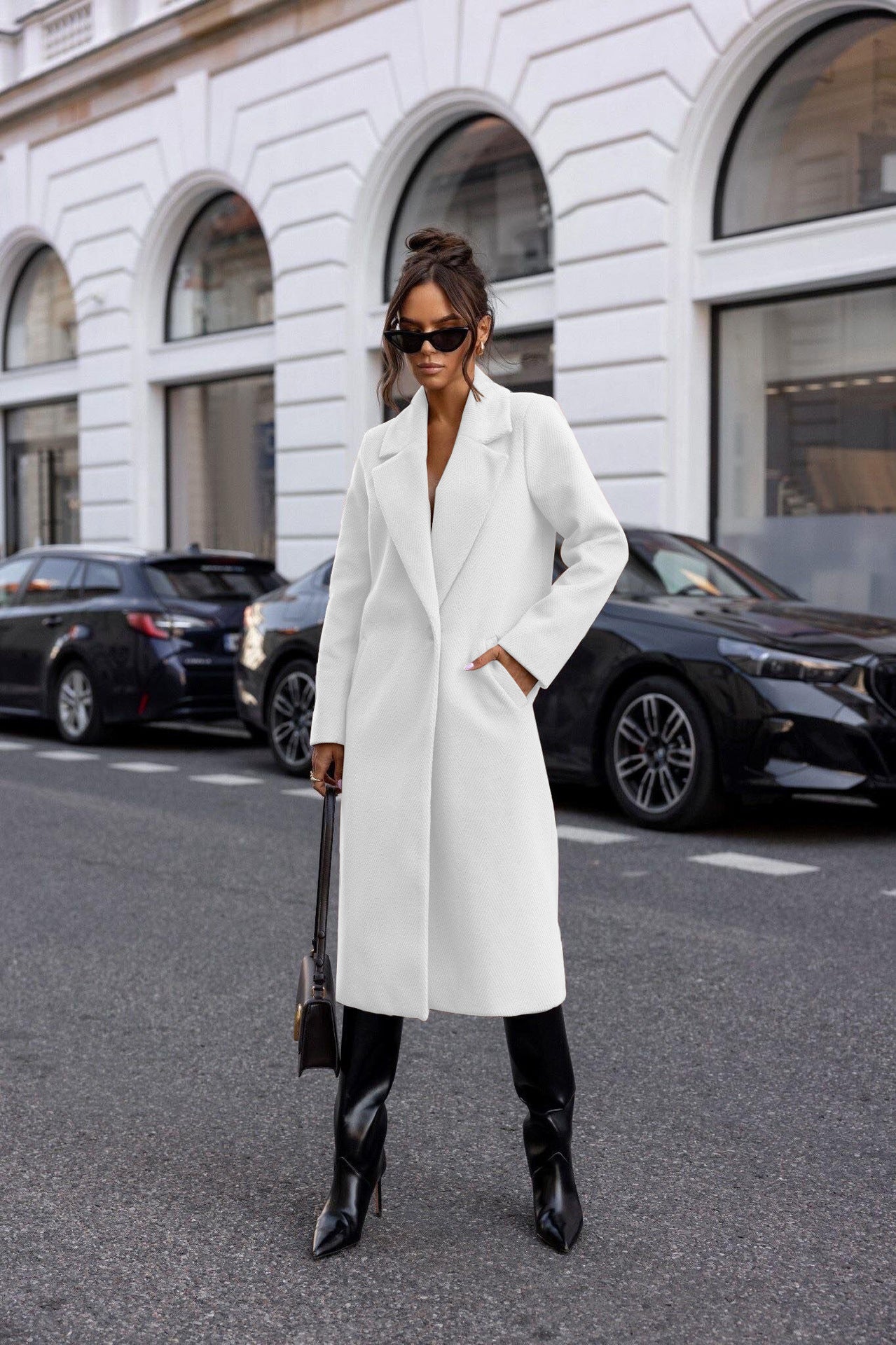 Classic Mid-length Woolen Top Coat