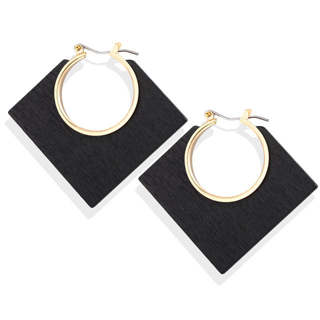 Retro Wood Earrings