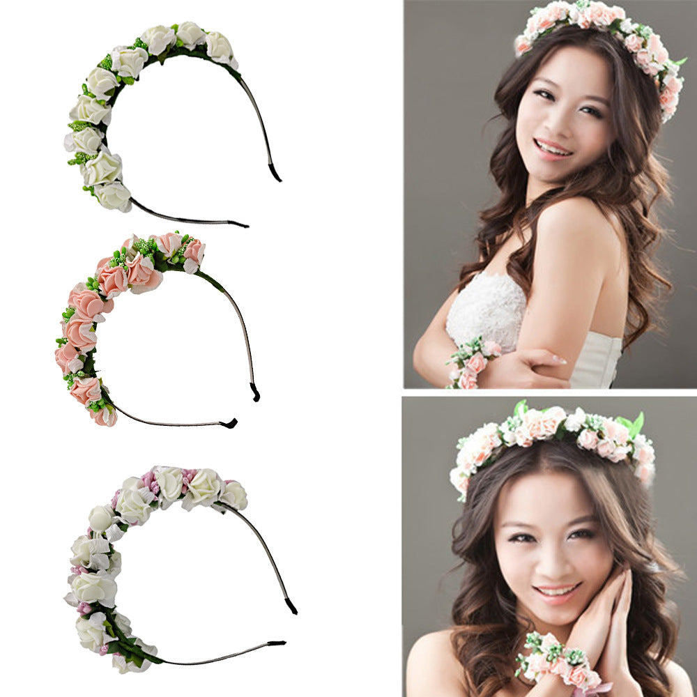 Bridal Flower Wreath Headband