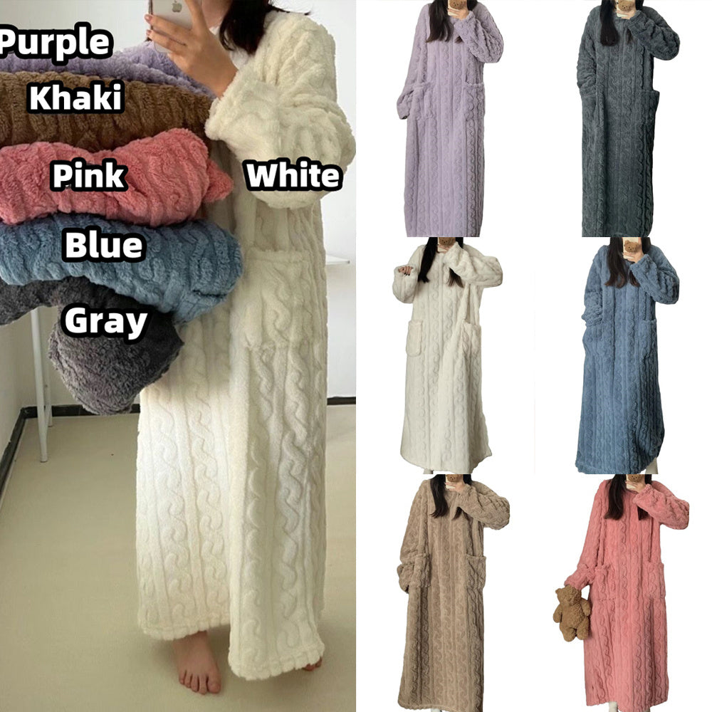 Winter Coral Fleece Robe