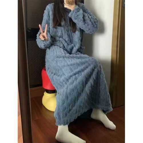 Winter Coral Fleece Robe