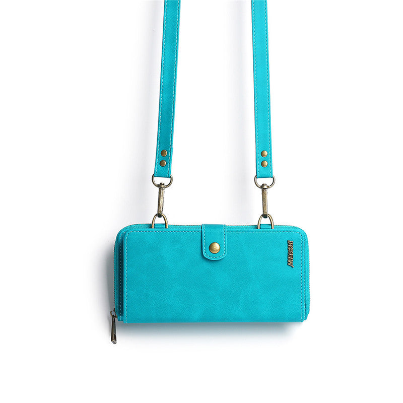 Wallet Phone Case with Shoulder Strap
