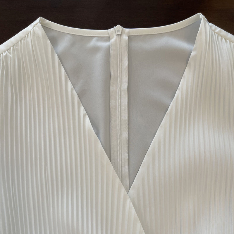 Blue Floral V-Neck Long Sleeve Maxi Dress