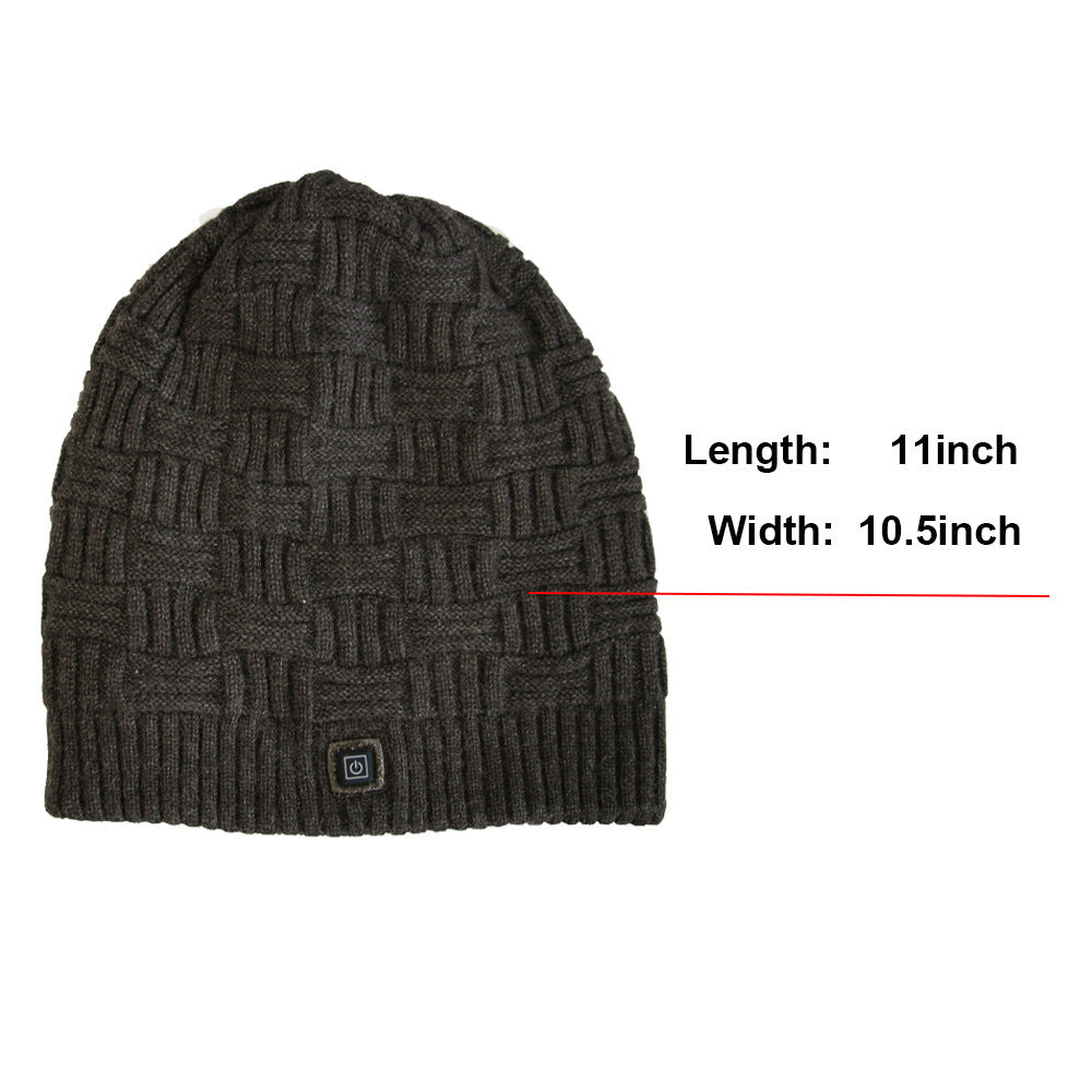 Unisex Knit USB Rechargeable Heating Hat