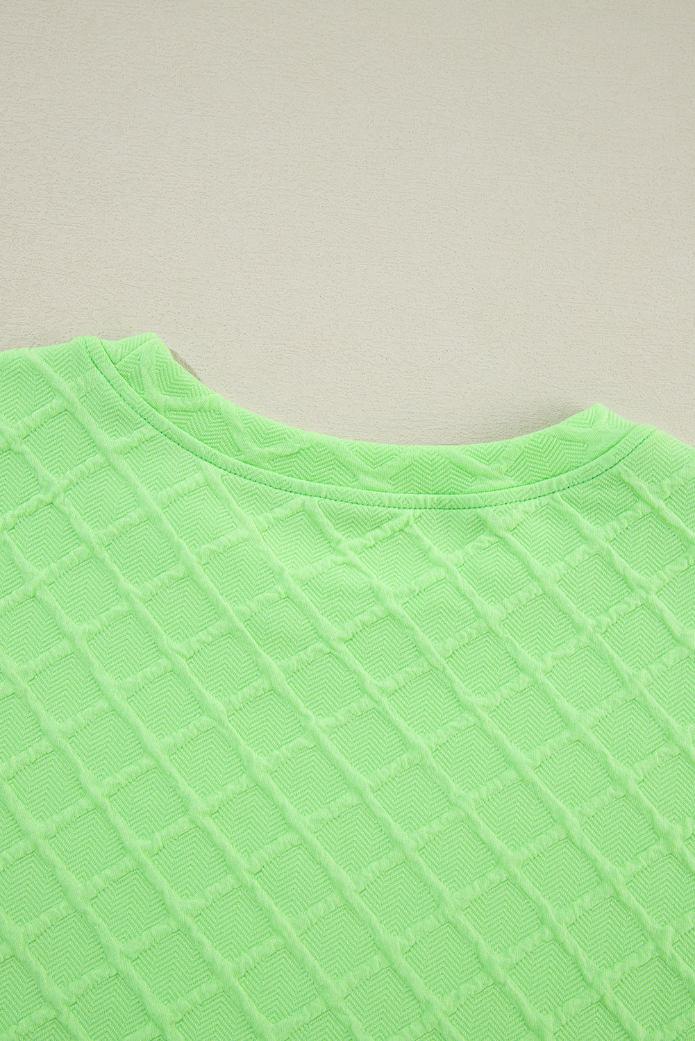 Lime Textured Tee and Drawstring Shorts
