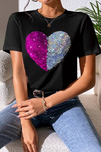Graphic Sequin T Shirts