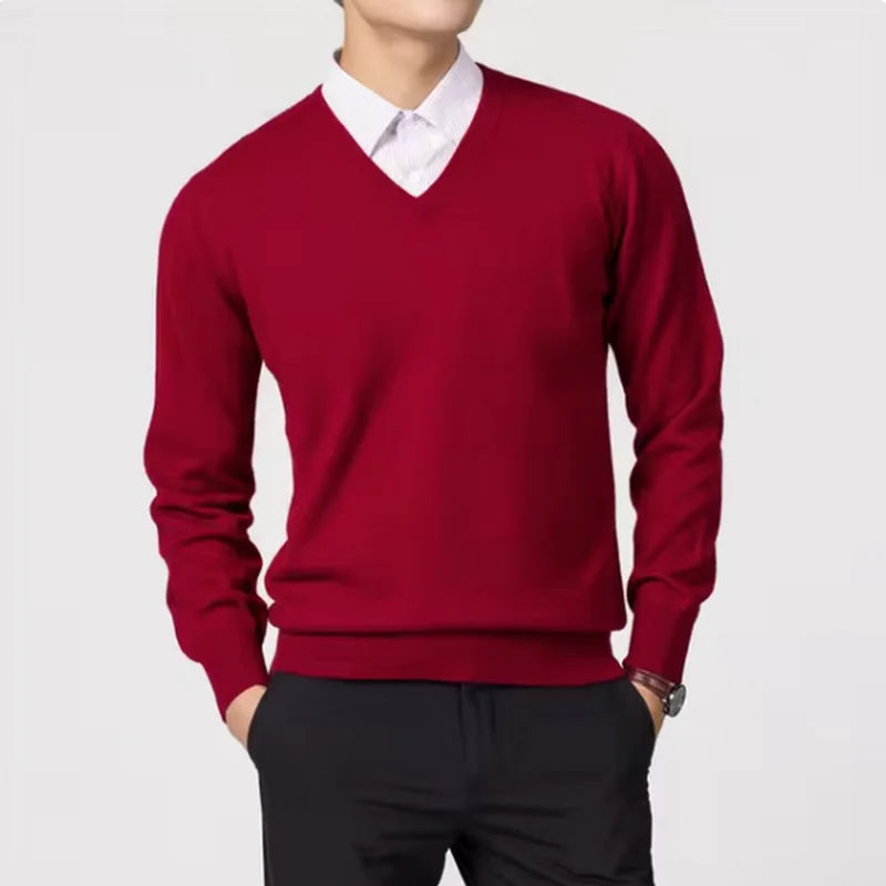 Classic Pullover V-Neck Sweater