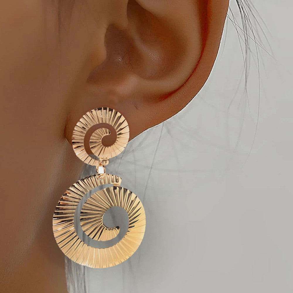 Gold Spiral Earrings