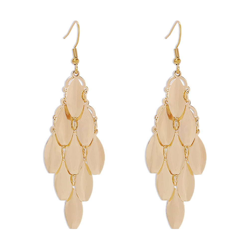Gold chandelier earrings