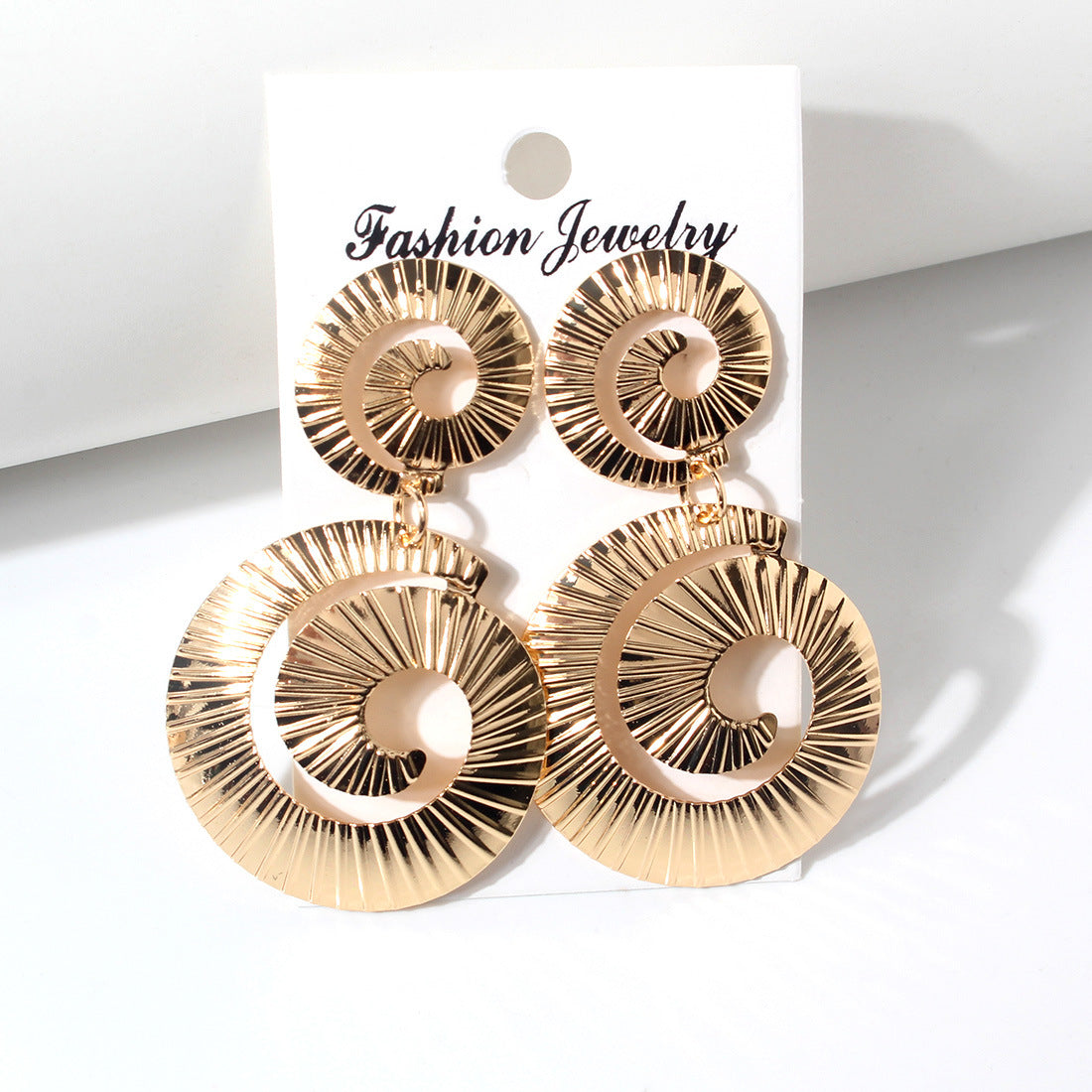 Gold Spiral Earrings