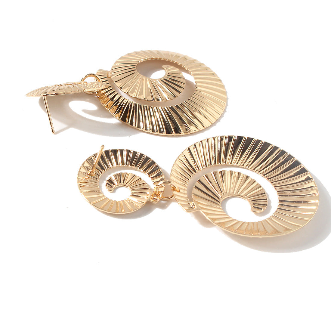 Gold Spiral Earrings