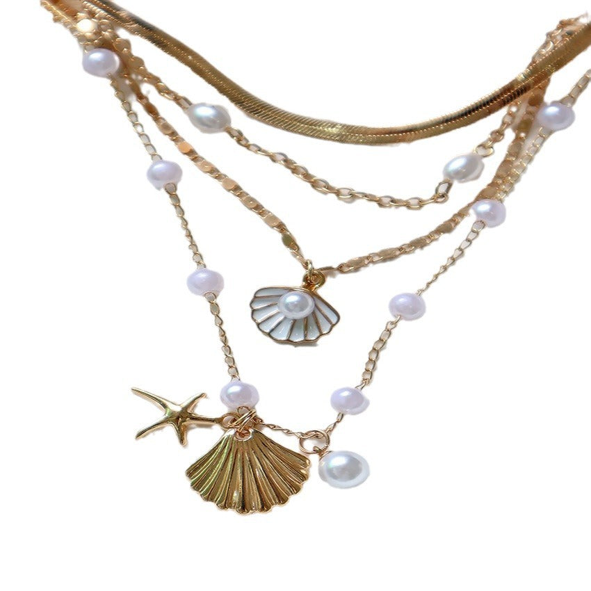 Four Strand Beach Style Necklace