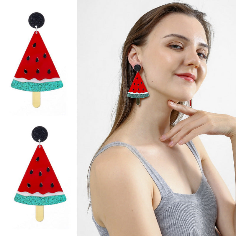 Acrylic Fruit Vegetable Earrings