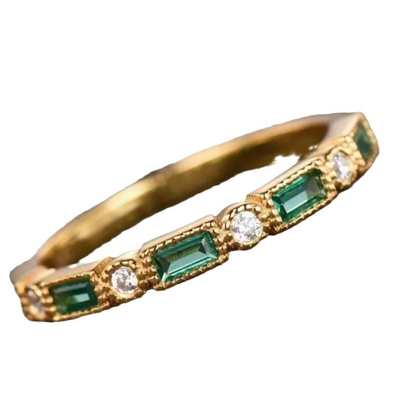 Faux Emerald Zircon Ring
