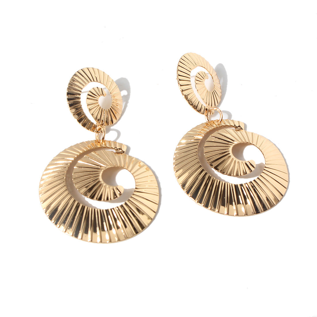 Gold Spiral Earrings